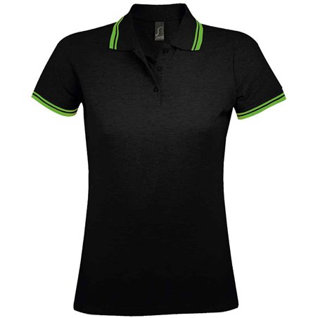 SOL'S Ladies Pasadena Tipped Cotton Piqué Polo Shirt