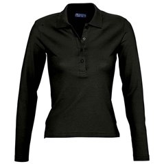 SOL'S Ladies Podium Long Sleeve Cotton Piqué Polo Shirt