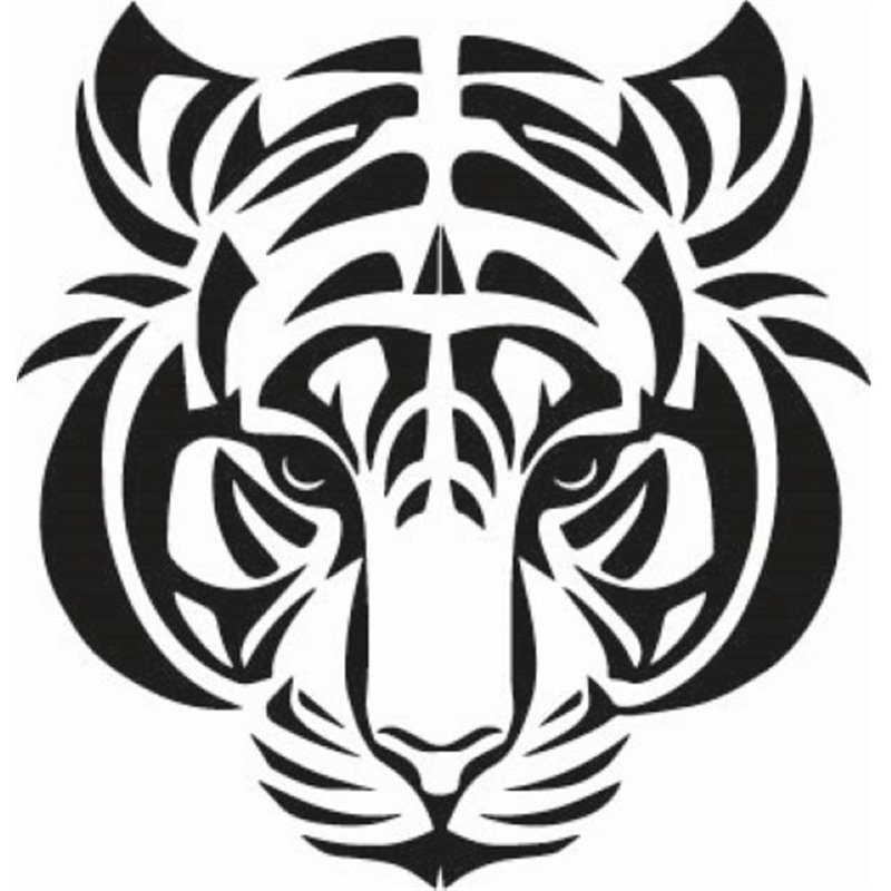 Tribal Tiger Head Sticker Tribal Tiger Head Sticker