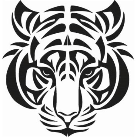 Tribal Tiger Head Sticker 