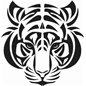 Tribal Tiger Head Sticker Tribal Tiger Head Sticker