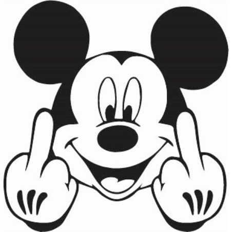 Mickey mouse giving the finger Sticker