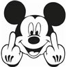 Mickey mouse giving the finger Sticker
