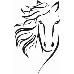 Wild Horse Head Sticker