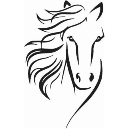Wild Horse Head Sticker
