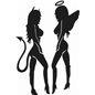 Lady Devil And Angel Sticker Lady Devil And Angel Sticker