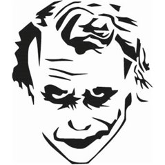 Creepy Joker sticker 