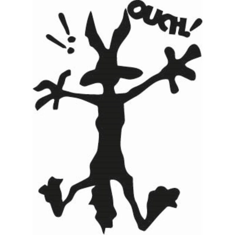 Ouch Wile E Coyote Sticker Ouch Wile E Coyote Sticker