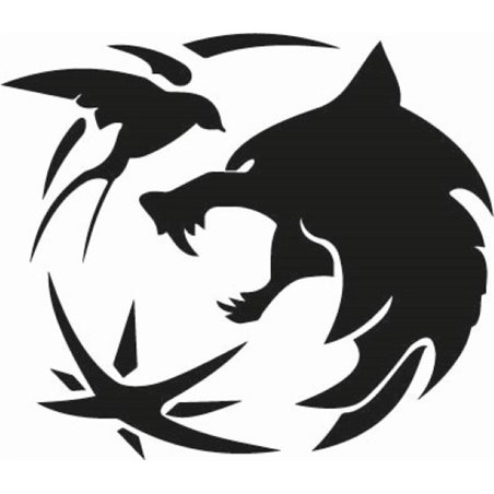 Snarling Wolf Sticker