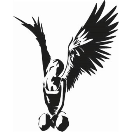Kneeling Angel Sticker 