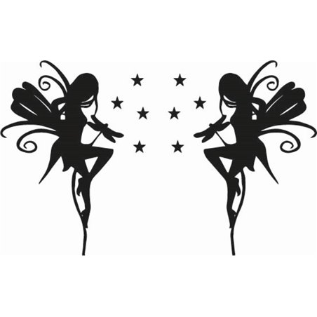 Twin Fairies Sticker