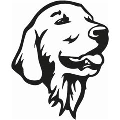 Retriever Dogs Head Sticker