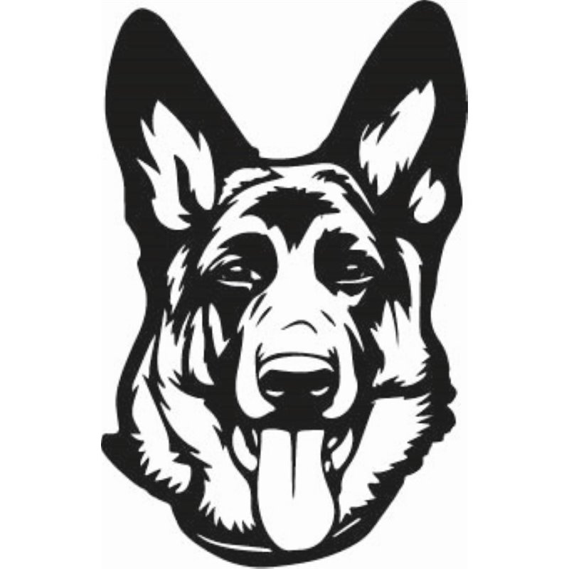 German Shepard Head Sticker German Shepard Head Sticker