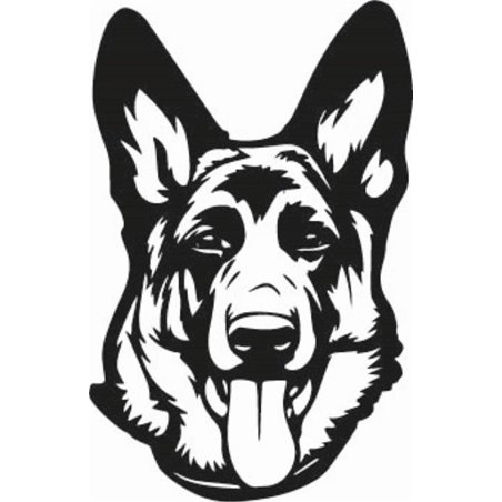 German Shepard Head Sticker 
