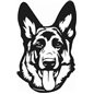 German Shepard Head Sticker German Shepard Head Sticker
