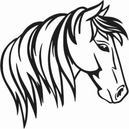 Horse Head To Neck Sticker