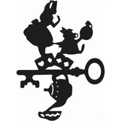 Alice In wonderlamd Weather Vane Sticker