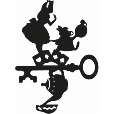 Alice In wonderlamd Weather Vane Sticker