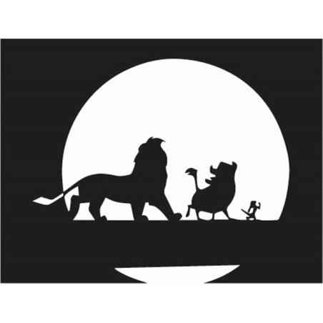 Lion King Simba, Pumbaa and Timon Full Moon Sticker 