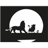 Lion King Simba, Pumbaa and Timon Full Moon Sticker 