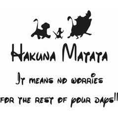Lion King Hakuna Matata Quote Sticker