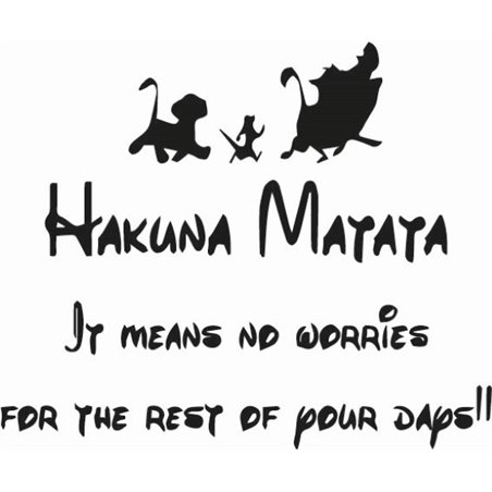 Lion King Hakuna Matata Quote Sticker