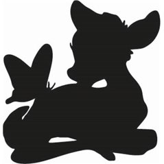 Bambi With Butterfly Sticker