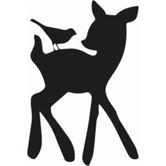 Bambi With Bird sticker