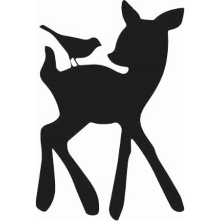 Bambi With Bird sticker