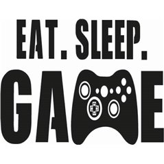 Eat Sleep Game sticker