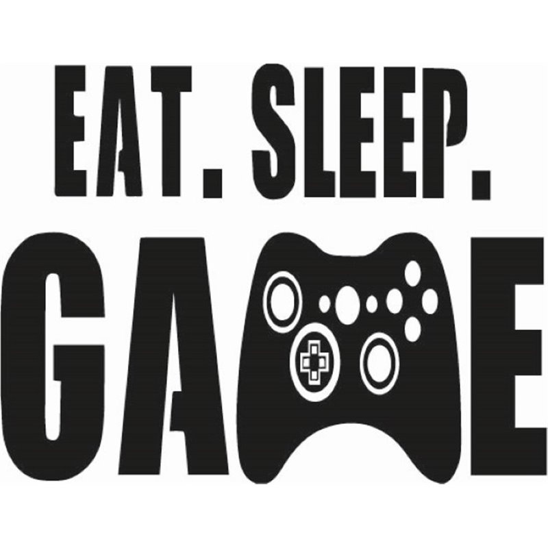Eat Sleep Game sticker