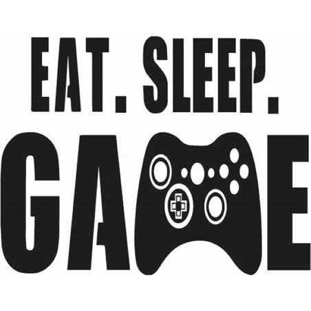 Eat Sleep Game sticker
