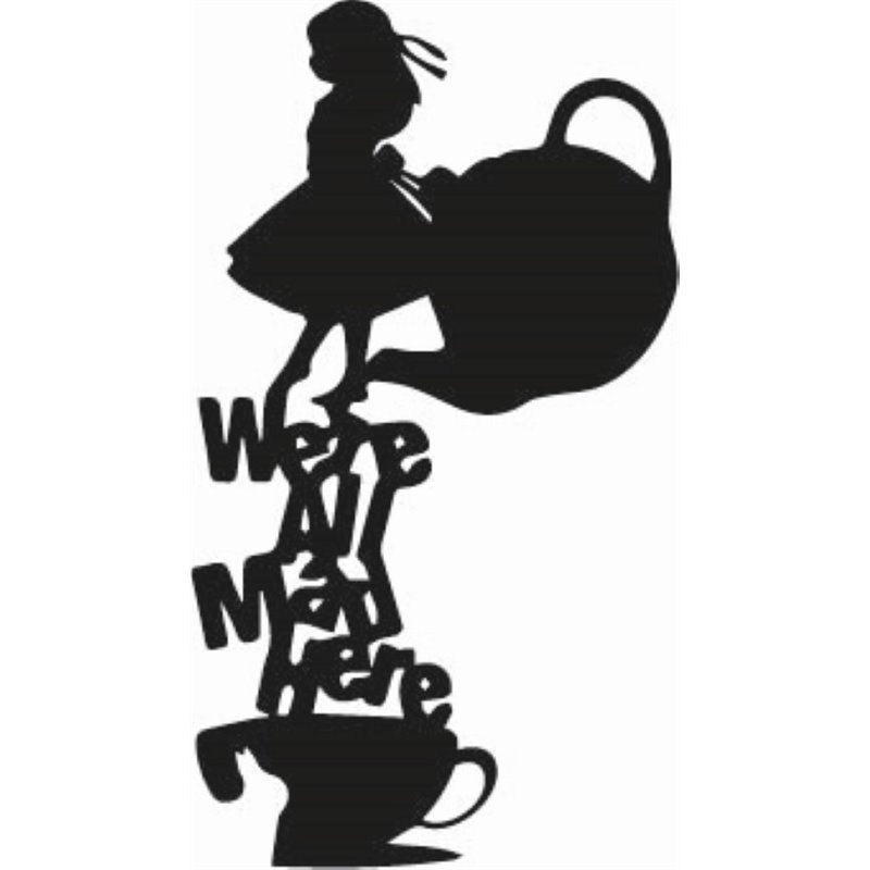 Alice In Wonderland We're All Here Sticker