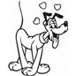 Pluto With Love Hearts Sticker