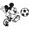 Footballer Mickey mouse Sticker