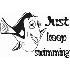 Dory Just Keep Swimming Sticker