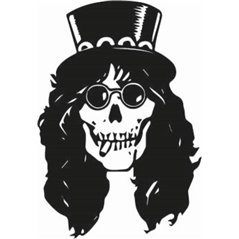 Slash Skull Sticker