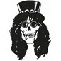 Slash Skull Sticker