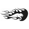 tribal Flaming Puma Sticker