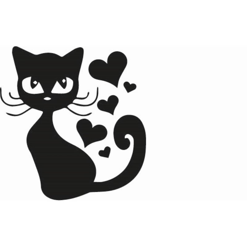 Cute Cat With Hearts