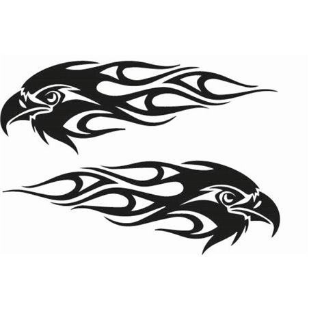 Tribal Eagle Heads Sticker