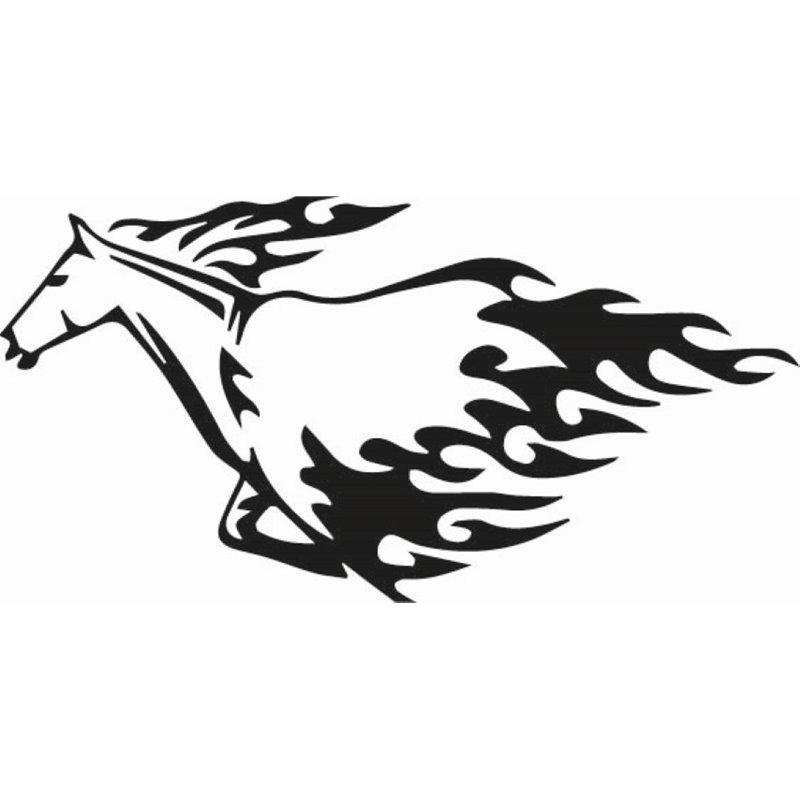 Flaming Horse Sticker Flaming Horse Sticker