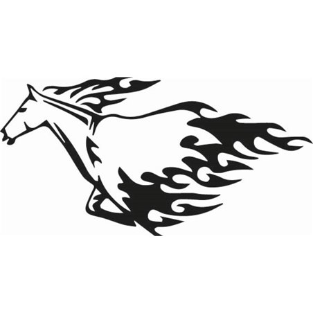 Flaming Horse Sticker