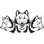 3 wolves Sticker