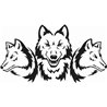 3 wolves Sticker