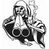 Grim Reaper With Shotgun Sticker