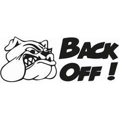 Bulldog Back Off Sticker 