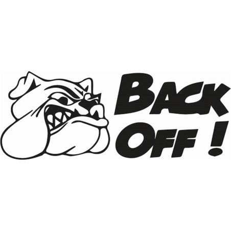 Bulldog Back Off Sticker 