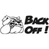 Bulldog Back Off Sticker 
