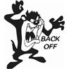 Taz Back Off Sticker 